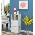 thumbnail image 1 of Convenience Concepts Xtra Storage 2 Door Cabinet with Shelf, White Faux Marble, 1 of 8