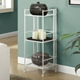 thumbnail image 1 of Convenience Concepts Xtra Storage 3 Tier Folding Metal Shelf, White, 1 of 5