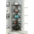 thumbnail image 1 of Convenience Concepts Xtra Storage 5 Tier Folding Metal Corner Shelf, Black, 1 of 3