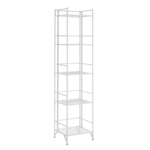 Convenience Concepts Xtra Storage 5 Tier Folding Metal Mesh Shelf, White