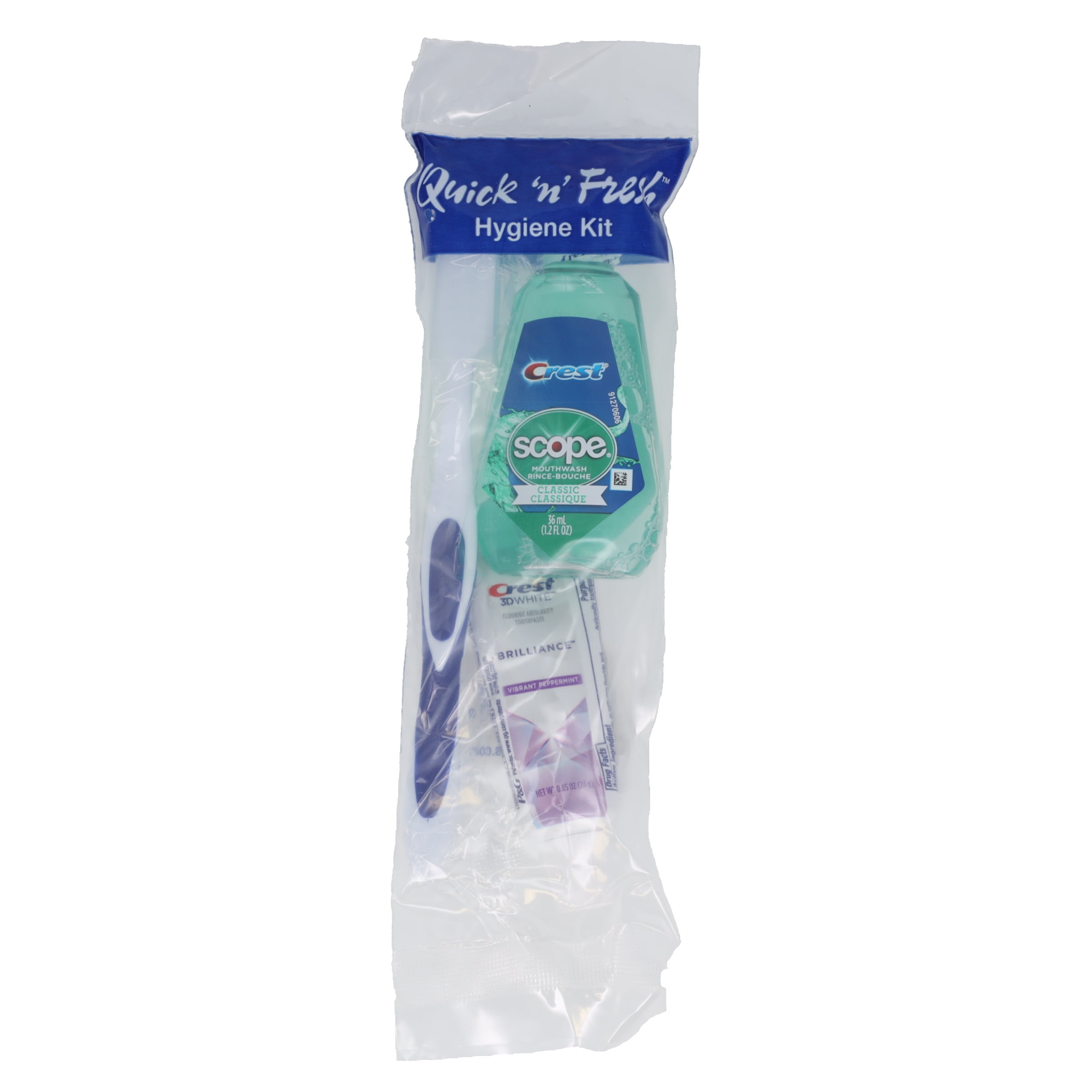 Convenience Kits International 101c Dental Care Bag Travel Size Toothpaste Mouthwash Toothbrush Personal Care Essentials