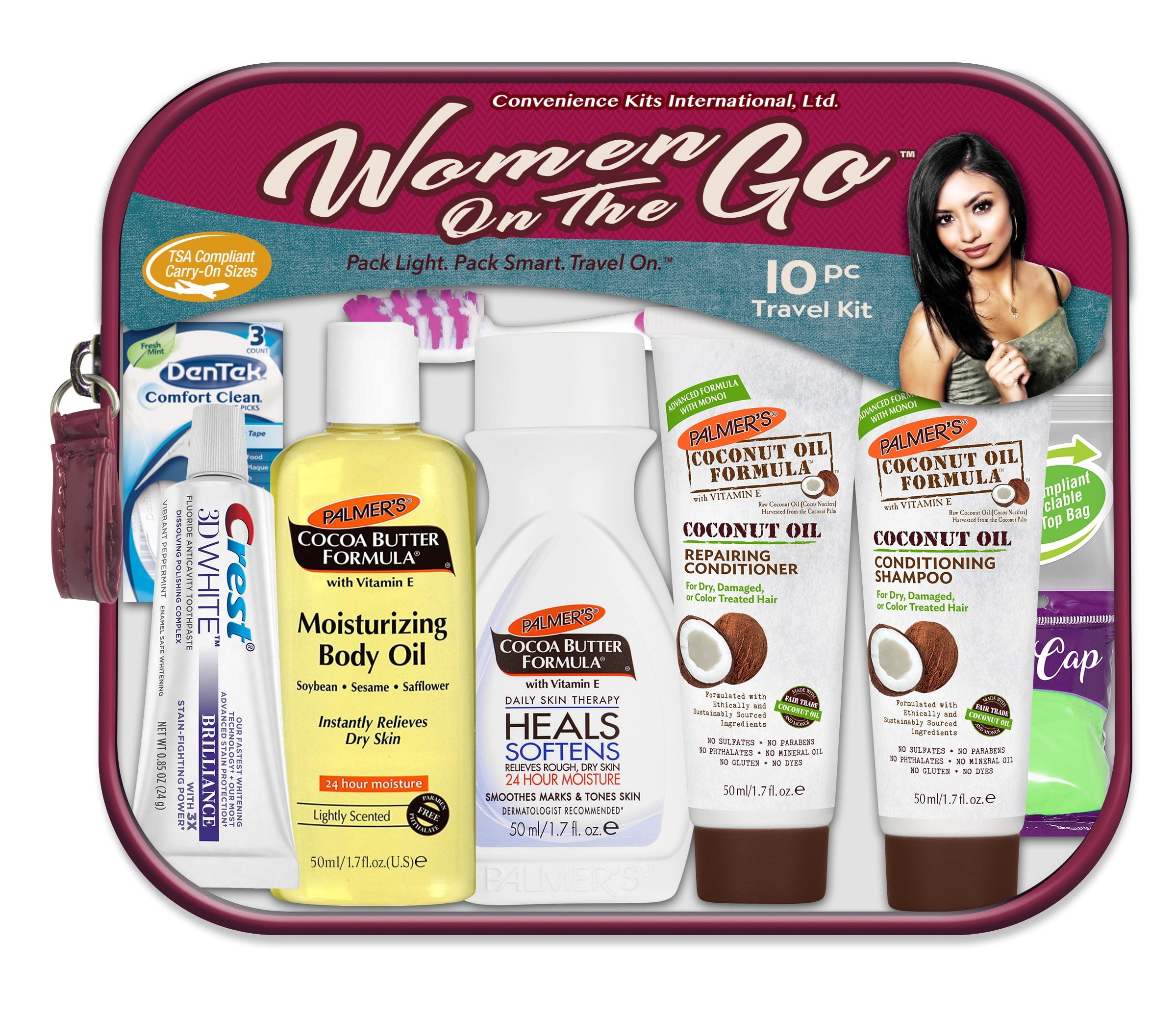 Convenience Kits International Women's 15 Pc Kit Featuring: Palmer's Hair,  Face & Body Travel-size Products 14 Piece - Palmer's