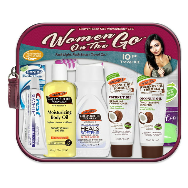 Convenience Kits International, Womens Multicultural 10 PC Kit Featuring: Palmers Hair and Body Care Trial-Size Products