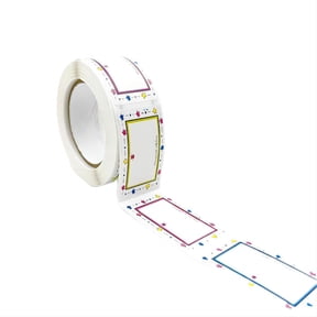 Convenience Labels Colorful Blank Sticker Roll for Handwritten Markings Large Self- Labeling Labels for Bottles Jars and Pantry Organization, 6.5 cm3.2 cm, White