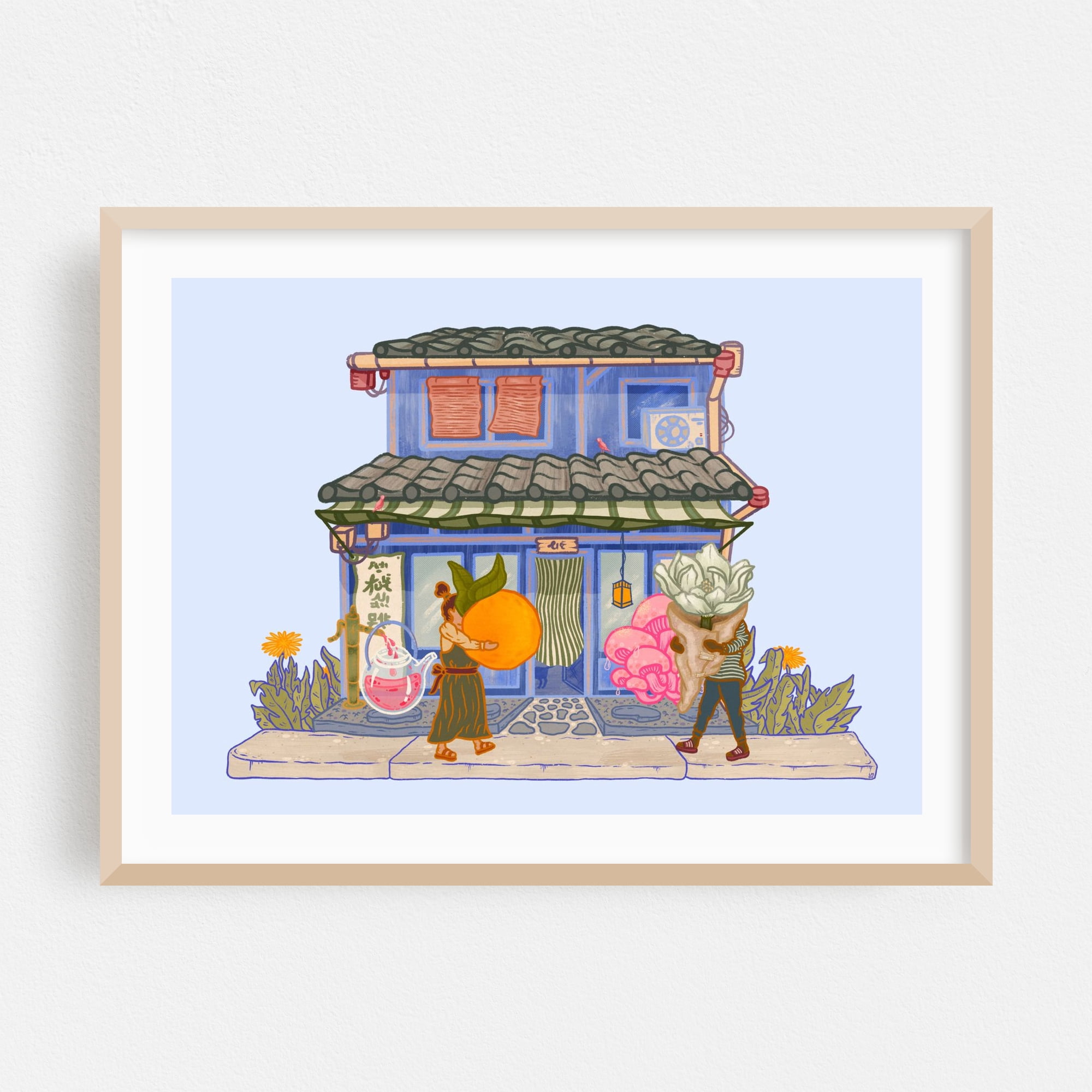 Convenience Store - Illustration Whimsical Architecture Botanical ...