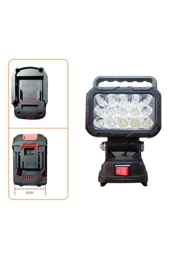 Convenient 15 LED Job Sites Light Foldable Design With Double USB Port Suitable 18V Systems