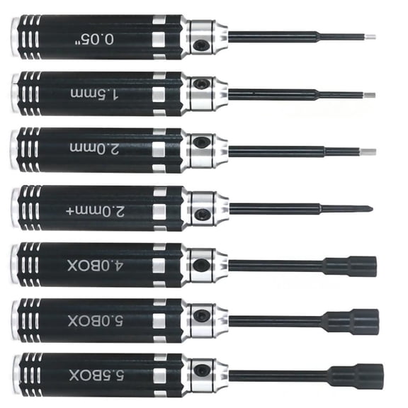 Convenient 7pcs Screwdriver Set No Need to Change Tips, Maintain and Repair RC Car Quickly Spare Tool