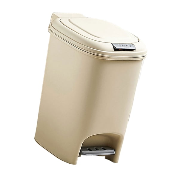 Convenient 8L 10L 15L Waste Recycling Bin with Foot Pedal Press Mechanism Paper Basket Box for Household Use