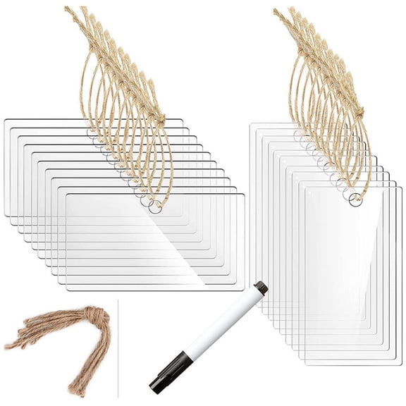 Convenient And Practical Acrylic Blank Hanging Labels For Storage Bins