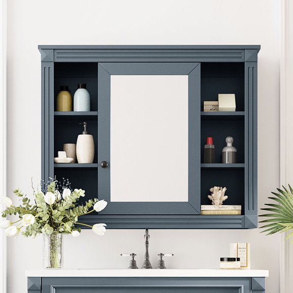 Convenient Assembly - Bathroom cabinet parts marked for easy installation