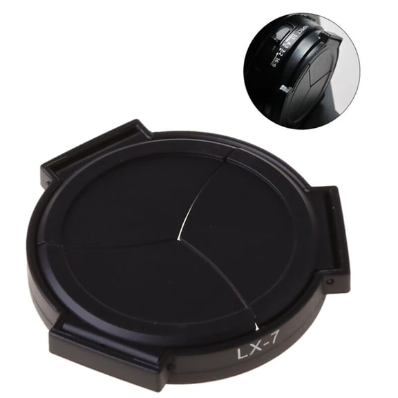 Convenient Automatic Lens Cap for Panasonic DMC LX-7 Self-Retracting, Firm and Stable, Black Color