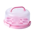 thumbnail image 1 of Convenient Cake Carrier Portable Buckle PP Cake Box Baking Packaging Box with Handle Handy Cupcake Holder Tray Cake Packaging, 1 of 9