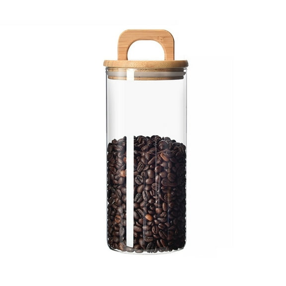 Convenient Clear Glass Canister Practical Vacuum Sealed Tank Kitchen Storage Container with Lid for Dry Foods