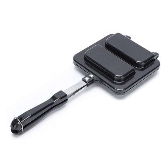 Convenient Compact Frying Pan Portable Grill Tray Outdoor Picnics Nonstick Double Sided Skillets for Breakfast Toaster