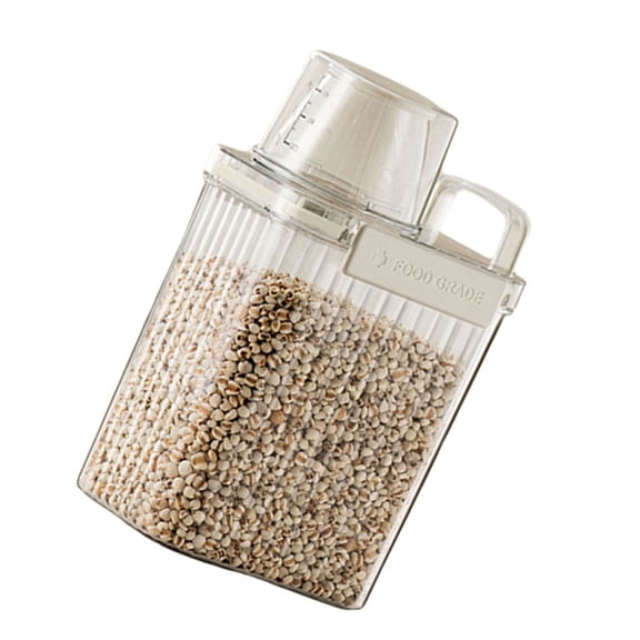 Convenient Container Sealing Rice Bucket Container with Lid Sealed Clear Grains Storage Box for Kitchen Use