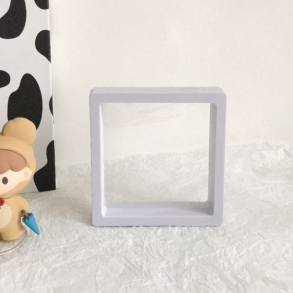 Convenient Earring Storage Box Exhibition Boxes Women Square PE Film Jewelry Storage Box Plastic Boxes Storage Container white 7x7x2cm