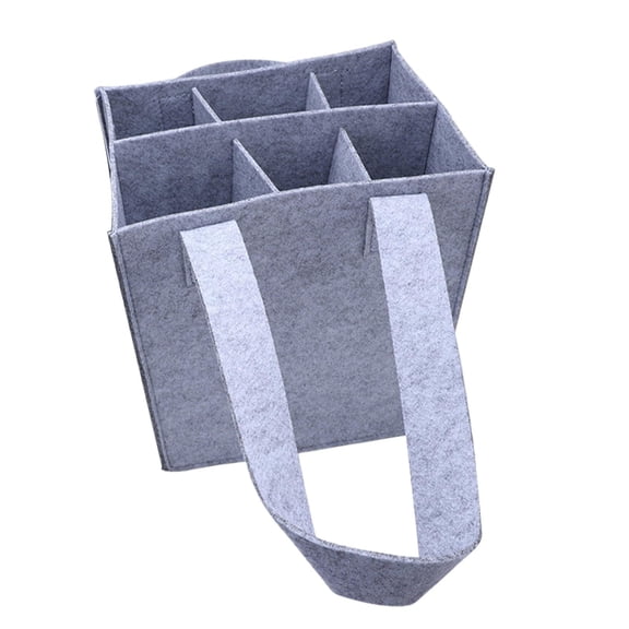 Convenient Felt Wine Bottle Pouches Portable Wine Holder Solid Moisture Resistant Bottle Wine Carriers for Outdoor Event