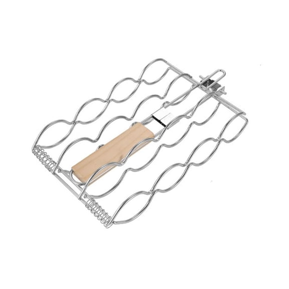 Convenient Foldable Corn Grill Mesh Clamp Perfect for Barbecue Cooking in Travel Party or Backyard Gatherings