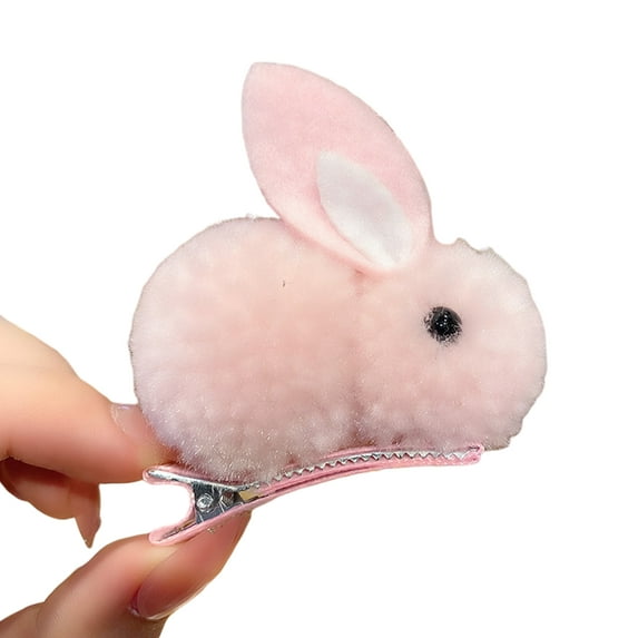 Convenient Hair Clip Excellent Workmanship Colorful Cartoon Rabbit Shape Hair Pin for Kids