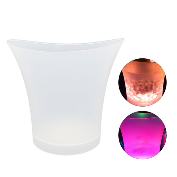 Convenient LED Ice Buckets Easy to Clean Ice Barrels Glowing Ice Tub Wine Cooler Ice Kegs PP for Entertaining