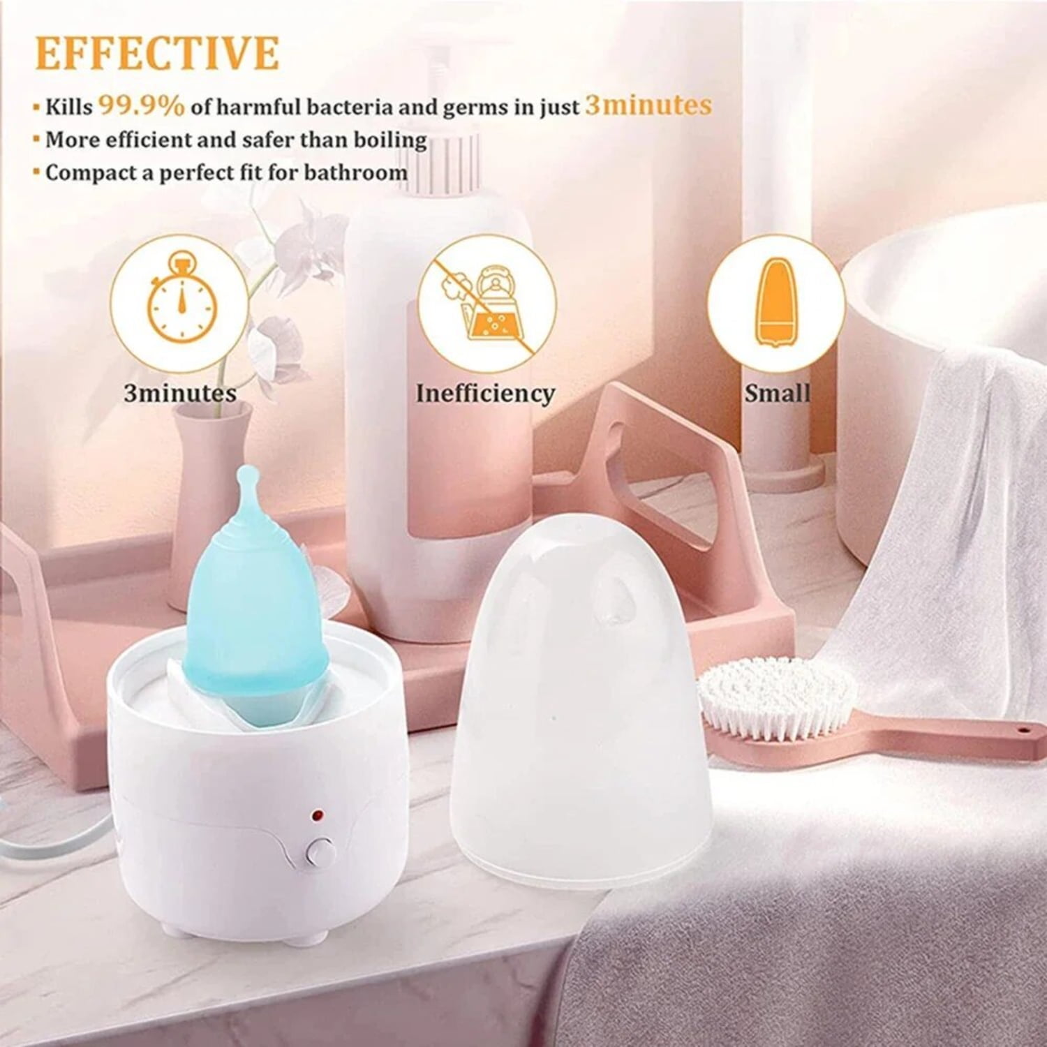 Convenient Menstrual Cup Sterilizer with Effective Disinfection System