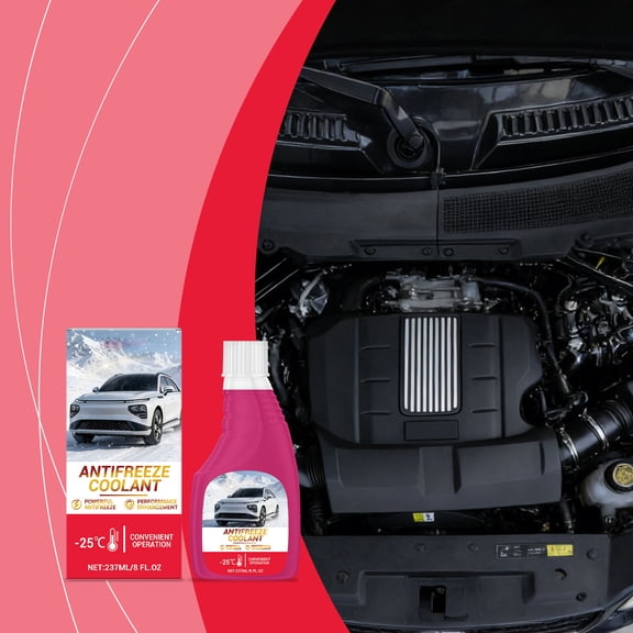 Convenient Mild Automotive Engine Antifreeze Coolant, Optimal Temperature Resistance for Hot and Cold Conditions, Corrosion and Rust Inhibitors, Easy to Use, Universal for All Engines,237ml