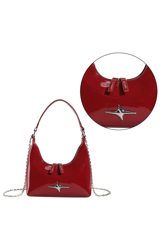 Convenient Moon Bags PU Shoulder Bags Handbag for Cards Keys Cash and Phone