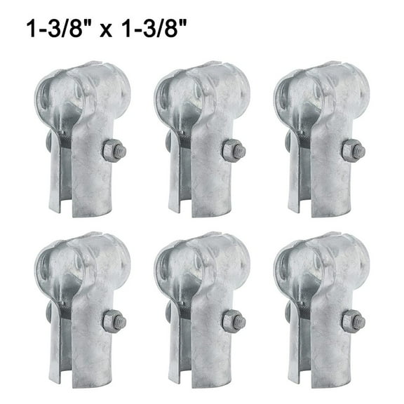 Convenient Pack of 6 Galvanized Steel Chain Link Fence End Rail T Clamps