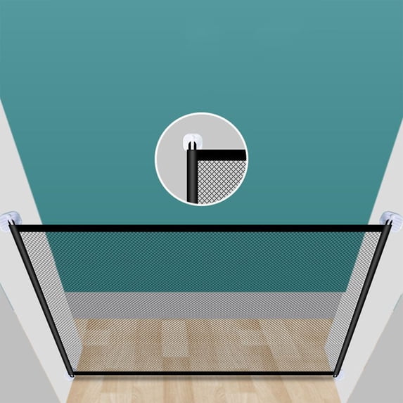 Convenient Pet Area Divider Barrier with Entry, Hassle Free Setup Home Safety Enclosure Partition for Companion Security