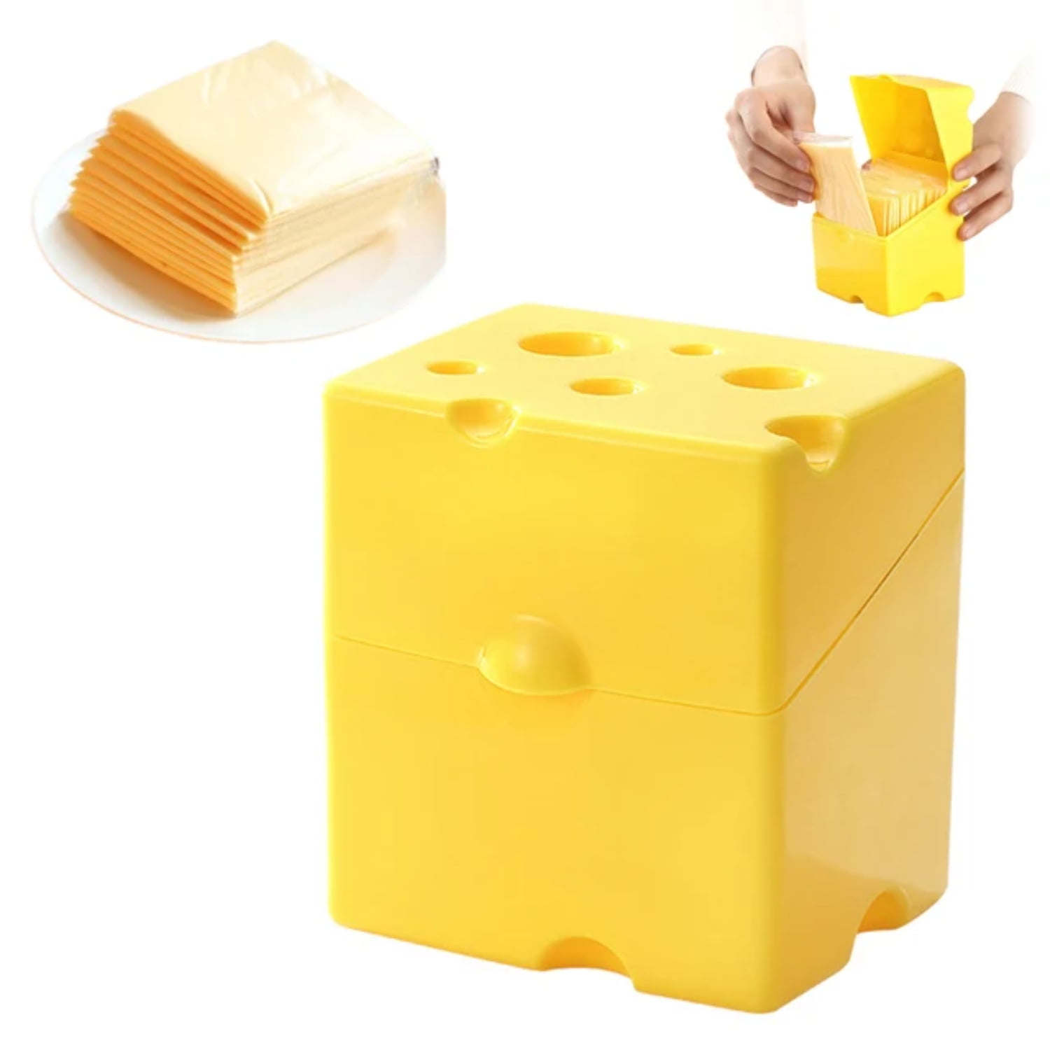 Convenient Plastic Cheese Keeper with Flip Lid Easily Slice and Preserve Fresh Cheese