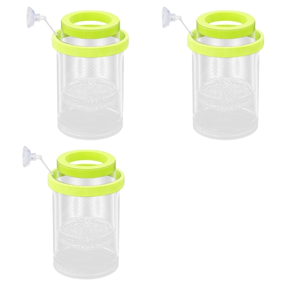 Convenient Plastic Fish Breeder Box for Raising Fry in Aquariums with Suction Cup Mounting/Floating Breeding Box 3Pcs