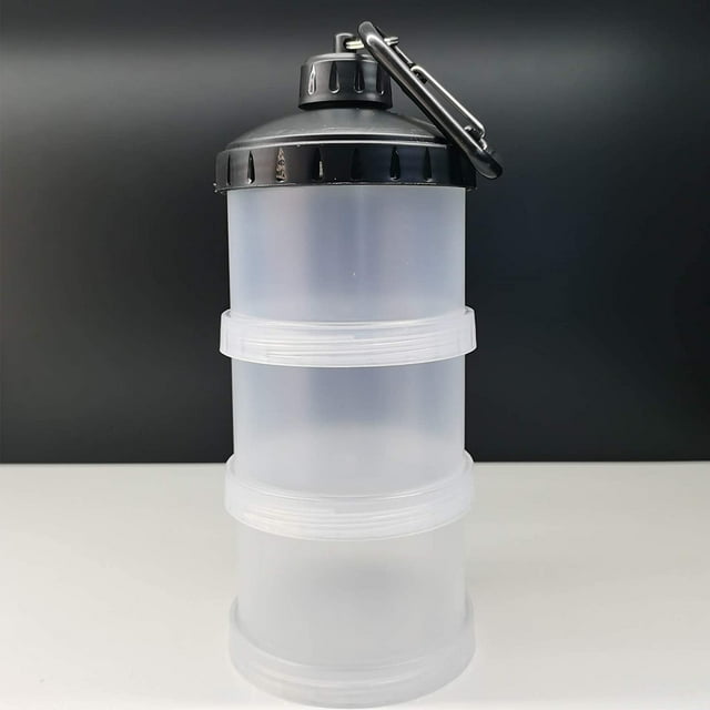 Convenient Portable Protein Powder Container Funnel Keychain Carry