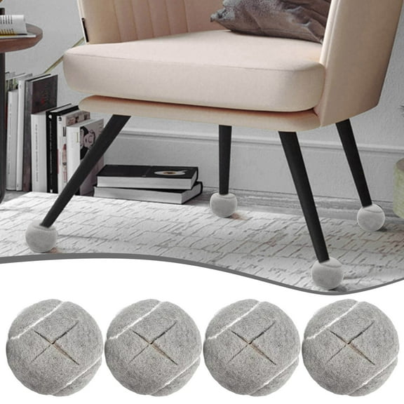 Convenient Precut Tennis Balls for Walkers Legs Universal Precut Glide Balls,Heavy Duty Long Lasting Felt Pad Glide Coverings for Furniture Legs and Floor Protections 1/4/8PCS