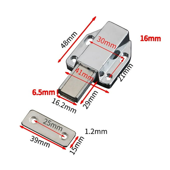 Convenient Push Open Magnetic Cabinet For Door Catch Lock Quick Access