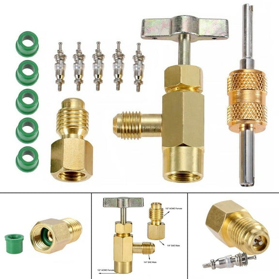 Convenient R134A Brass Can Tap Valve For Car Ac Service Ac Charging Hose Fangkenuo