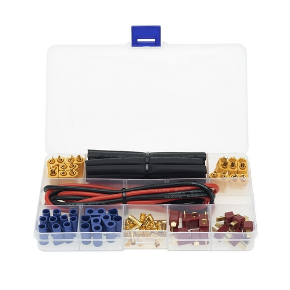 Convenient RC Connector Assortment Kit T-shaped, XT60, and EC3 Connectors for DIY Models and Replacement Parts