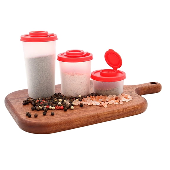 Convenient Salt and Pepper Pots Handy Salt and Pepper Holder Muti-functional Seasoning Storage Container Bottle