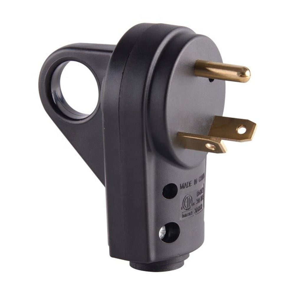 Convenient Size 30 Amp Rv Male Female Plug Set Compact And Easy To Carry Black-Male Smile Home