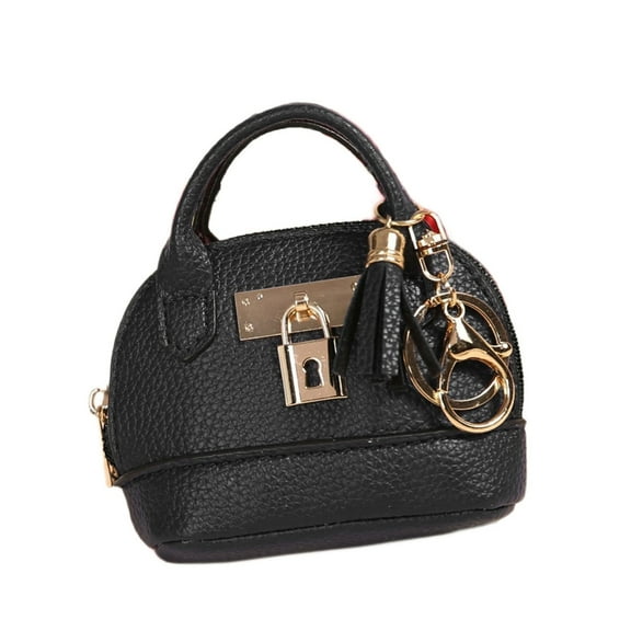 Convenient Small Coin Purse Keychain PU Bag for Commuting Needs