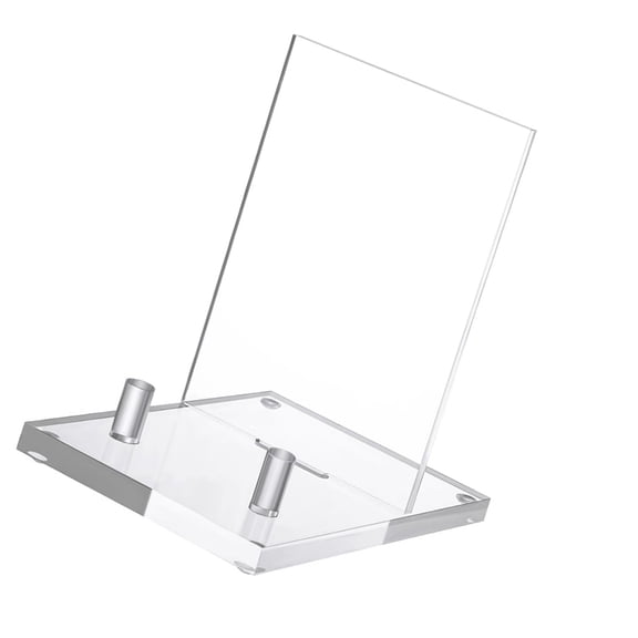 Convenient Small Size Clear Stand Display Rack for Photo Cards and Art Displays