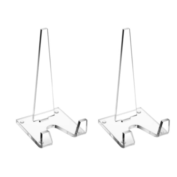 Convenient Small Size Clear Stand Display Rack for Photo Cards and Art Displays