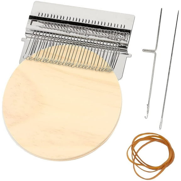 Convenient Small Weaving Loom Kit for Beginners Quickly Mending Jeans, Repair Holes, DIY Beautiful Weaving Arts28 Hooks