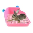 Convenient Square Small Animal Litter Tray Toilet for Rabbit Chinchilla