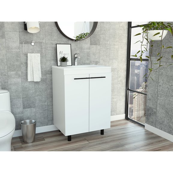 Convenient Two - door Access - Rectangular Freestanding Vanity Cabinet for Versatile Spaces