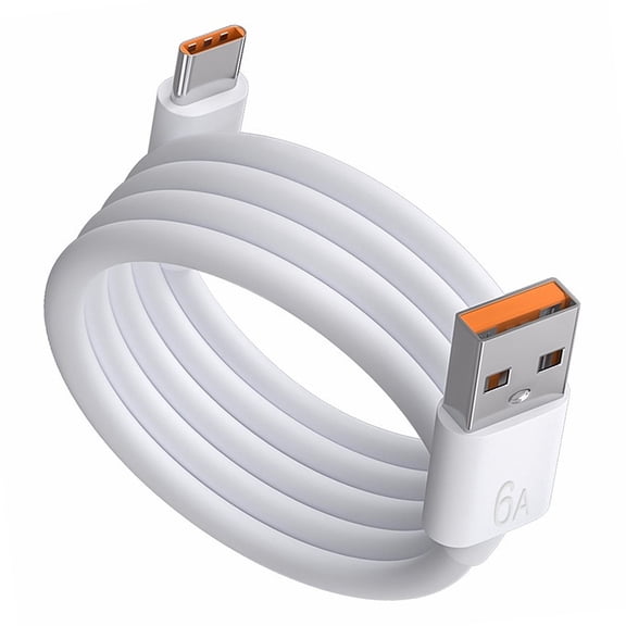 Convenient USB Cable Long USB to USB A Charging Data Cable 6.0A Fast Charging Straight Connector Wire Replacement