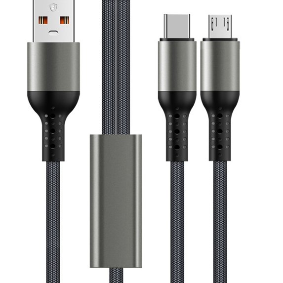 Convenient USB Cord Simultaneous Charging Cable USB Charging Cable 2 in 1 USB Cable for Charging Multiple Devices Gift
