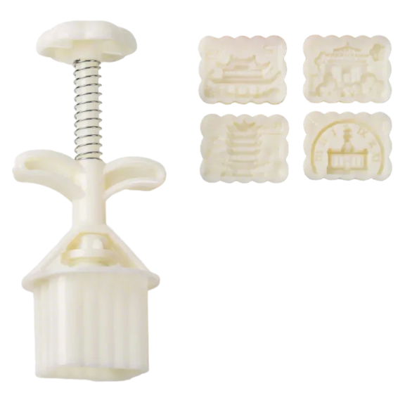 Convenient cakes Molds Multipurpose Baking Mould with 4 Artistic Stamp for Crafting cakes and Sweet Delicacies