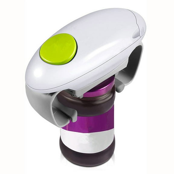 Convenient electric can opener, one-touch automatic smart jar lid opener for people with arthritis, hand weakness, strong hands free can opener, best home kitchen gadget