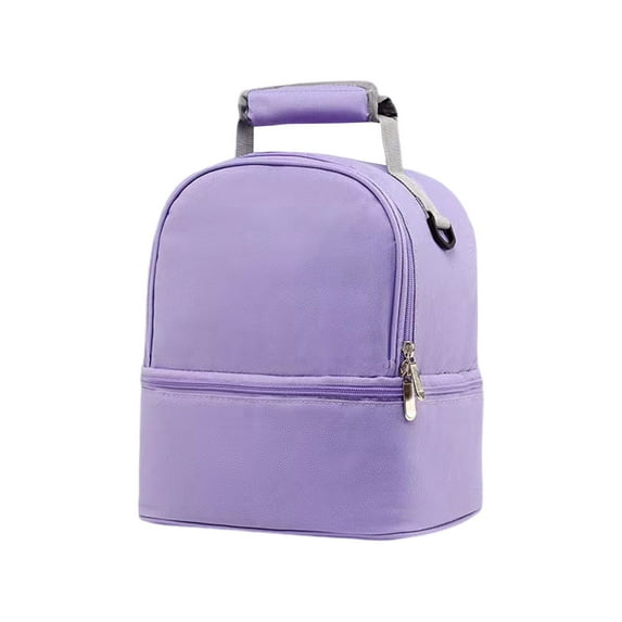Convenient for Bottles, Mom Baby Double Layer Storage Bag, Portable Fresh-Keeping Breast Milk Bag for Maternity Use, Purple