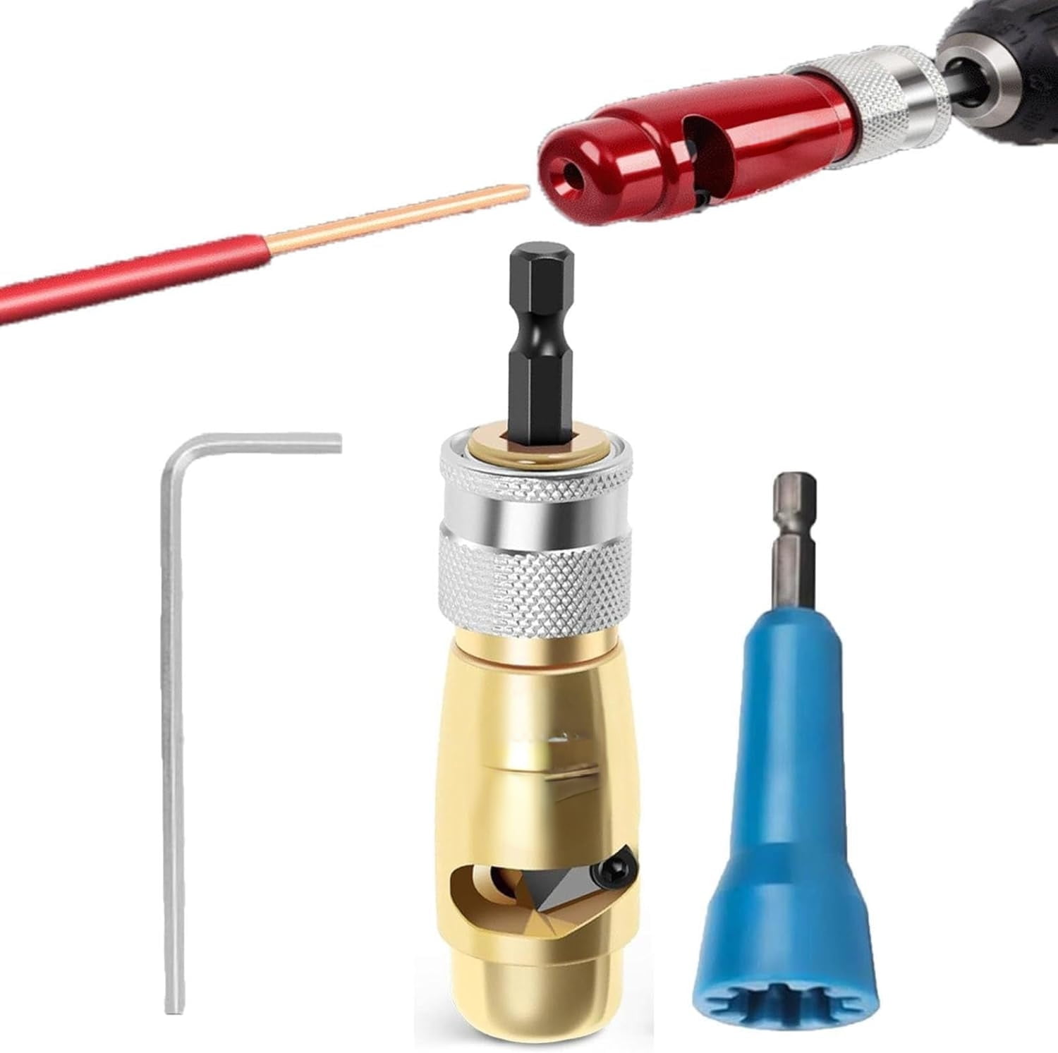 Convenient and multifunctional wire stripping and twisting tool for DIY